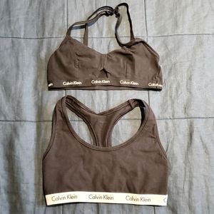 2 Calvin Klein Black Sports Bras